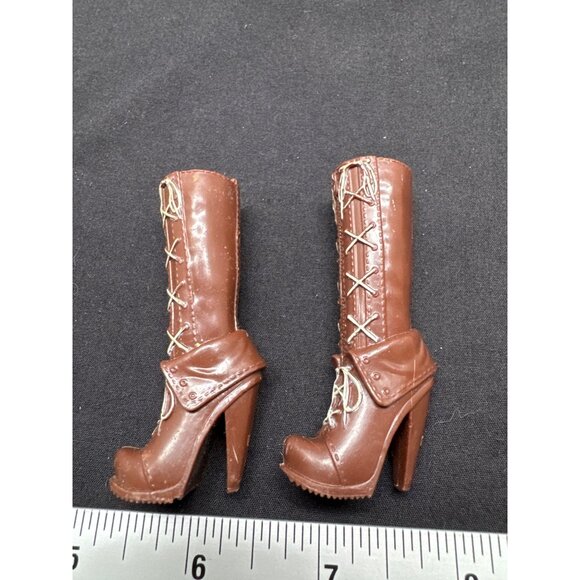 Bratz  Brown Doll Boots With Lace-Up Style Looking Design High Heels - Picture 7 of 7